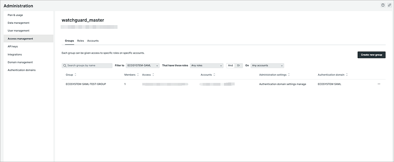 Screenshot of Creata new group